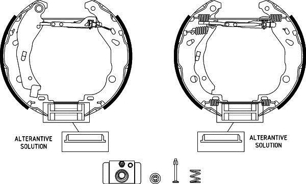Jeu de 4 mâchoires de frein (Garniture de frein à tambour) HELLA ref. 8DB 355 022-511
