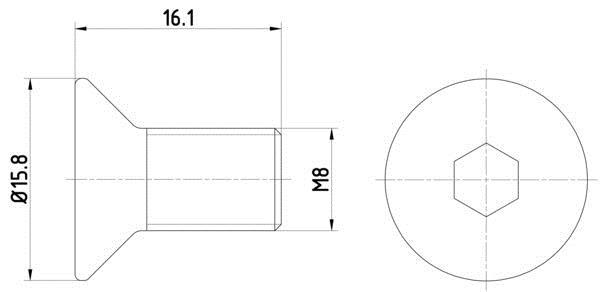 Tornillo, disco de freno HELLA ref. 8DZ 355 209-061