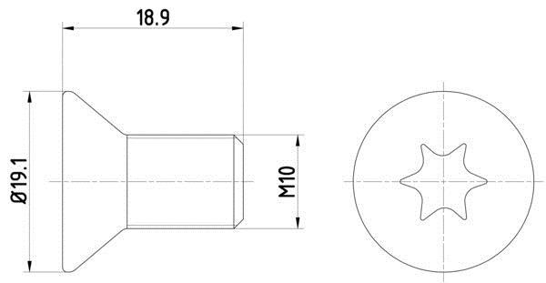 Vis, disque de frein HELLA ref. 8DZ 355 209-101