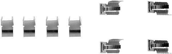 Kit acessórios de pastilhas de travão HELLA ref. 8DZ 355 202-211