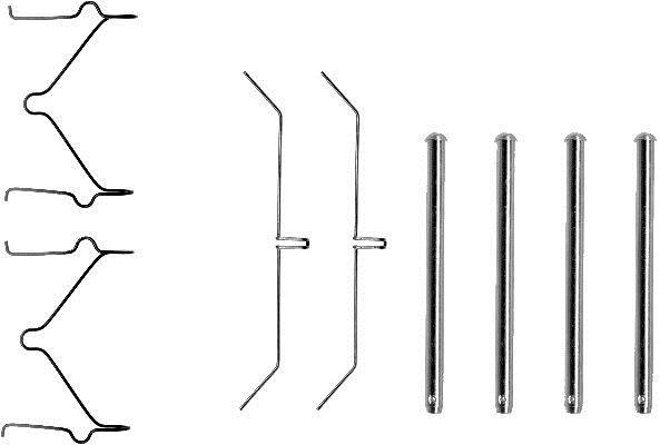 Kit acessórios de pastilhas de travão HELLA ref. 8DZ 355 202-361