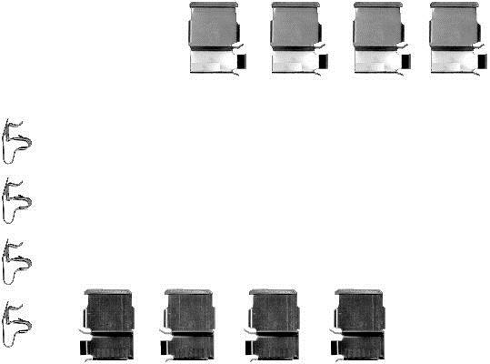 Kit acessórios de pastilhas de travão HELLA ref. 8DZ 355 202-371
