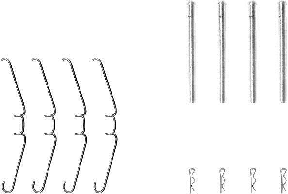 Kit acessórios de pastilhas de travão HELLA ref. 8DZ 355 204-011