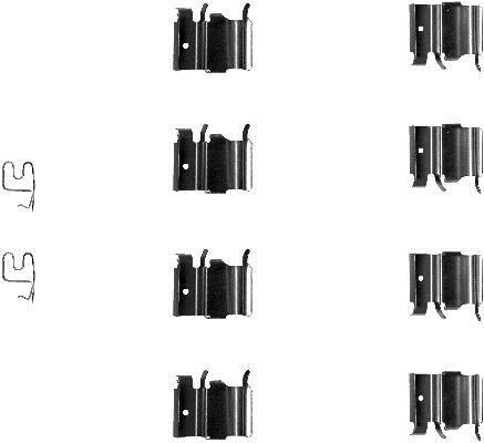 Kit acessórios de pastilhas de travão HELLA ref. 8DZ 355 202-771