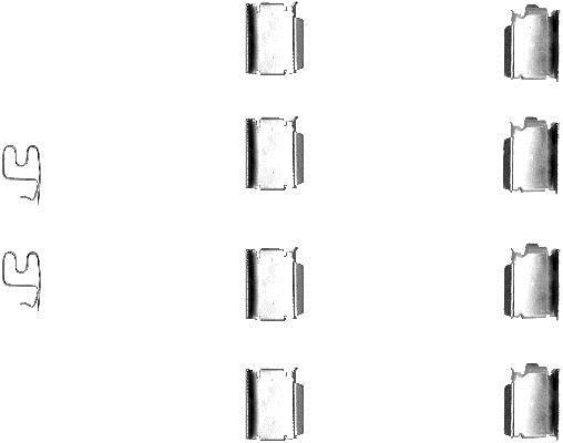 Kit d'accessoires pour plaquette de frein à disque HELLA ref. 8DZ 355 202-791