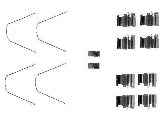 Kit acessórios de pastilhas de travão HELLA ref. 8DZ 355 203-161