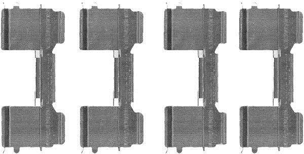 Kit d'accessoires pour plaquette de frein à disque HELLA 8DZ 355 205-041