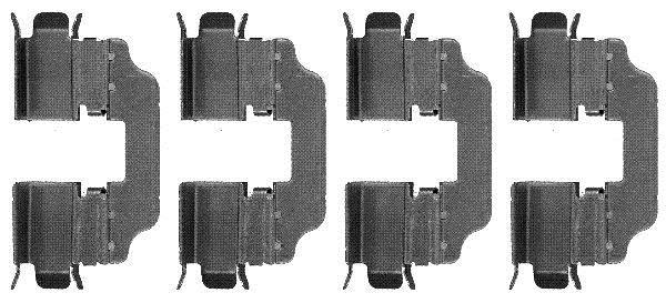 Kit acessórios de pastilhas de travão HELLA ref. 8DZ 355 203-411