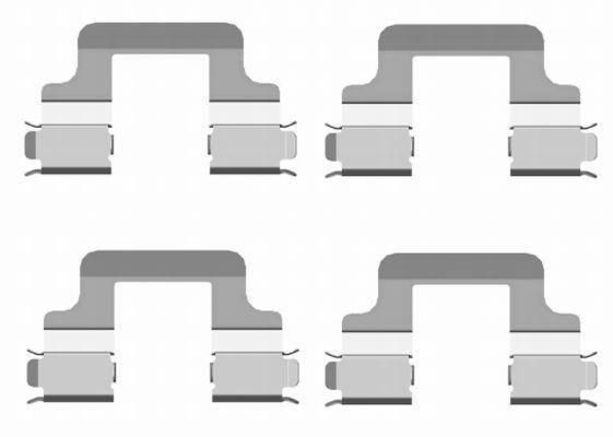 Kit acessórios de pastilhas de travão HELLA 8DZ 355 204-101