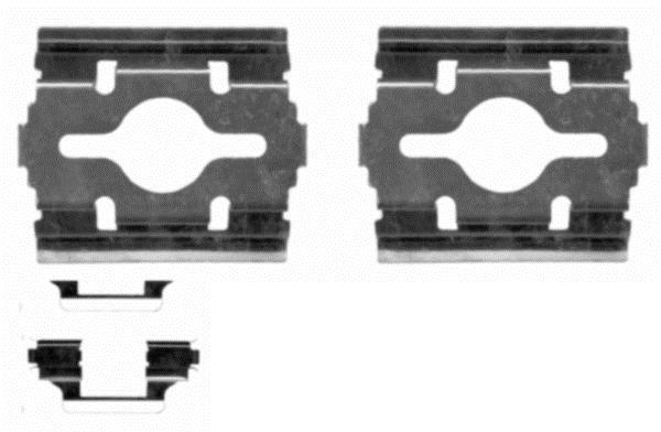 Kit acessórios de pastilhas de travão HELLA ref. 8DZ 355 203-581