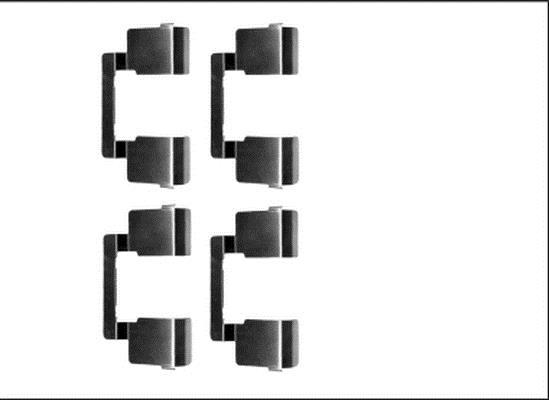 Kit d'accessoires pour plaquette de frein à disque HELLA 8DZ 355 205-571