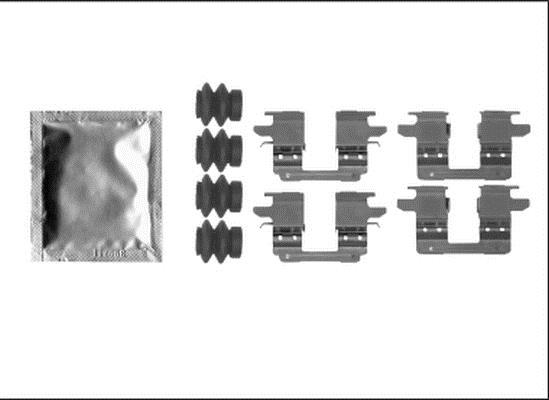 Kit d'accessoires pour plaquette de frein à disque HELLA 8DZ 355 205-531