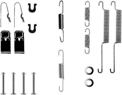 Kit d'accessoires pour mâchoire de frein à tambour HELLA ref. 8DZ 355 200-081