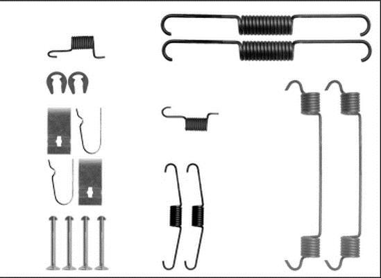 Kit d'accessoires pour mâchoire de frein à tambour HELLA ref. 8DZ 355 205-881