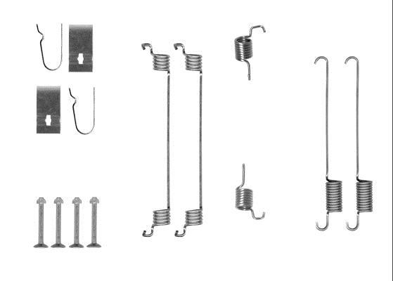 Kit d'accessoires pour mâchoire de frein à tambour HELLA ref. 8DZ 355 205-811