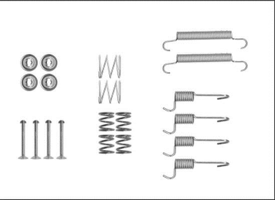 Kit d'accessoires pour mâchoire de frein à tambour HELLA ref. 8DZ 355 205-931