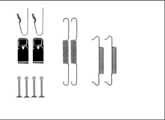 Kit acessórios tambor de comando de travão HELLA 8DZ 355 206-131