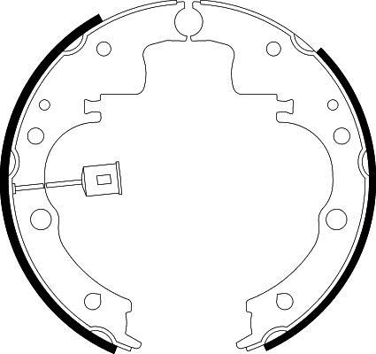 Jeu de 4 mâchoires de frein (Garniture de frein à tambour) HELLA ref. 8DB 355 001-971