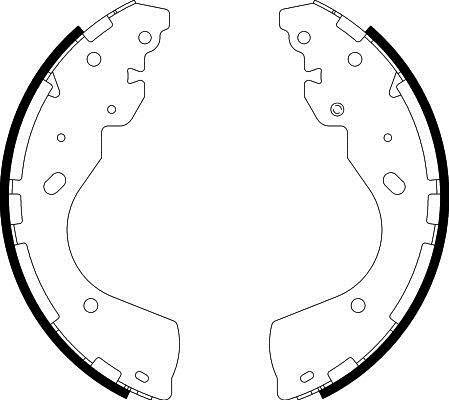 Jeu de 4 mâchoires de frein (Garniture de frein à tambour) HELLA ref. 8DB 355 022-241