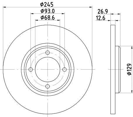 Disques de frein HELLA 8DD 355 100-021