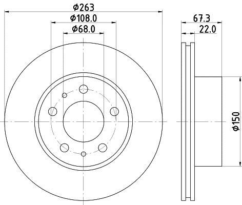 Disques de frein HELLA ref. 8DD 355 100-341