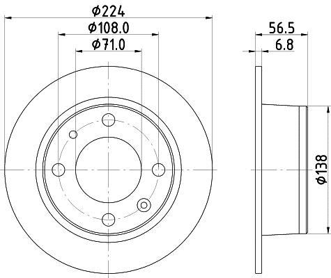 Disques de frein HELLA ref. 8DD 355 100-681