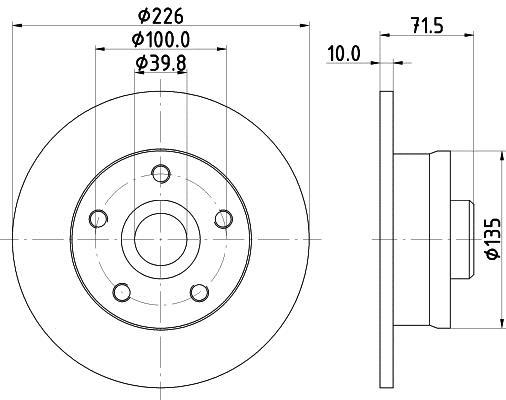 Disques de frein HELLA ref. 8DD 355 102-751