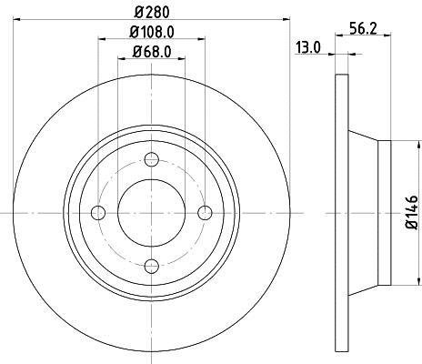 Discos de freno HELLA ref. 8DD 355 103-071