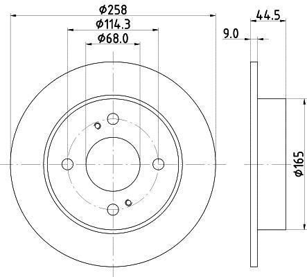 Discos de freno HELLA ref. 8DD 355 105-171
