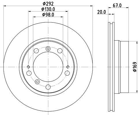 Disques de frein HELLA 8DD 355 105-721