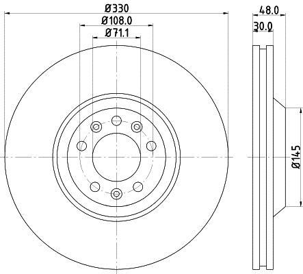 Disques de frein HELLA 8DD 355 128-221