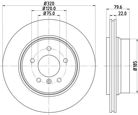 Disques de frein HELLA ref. 8DD 355 128-491