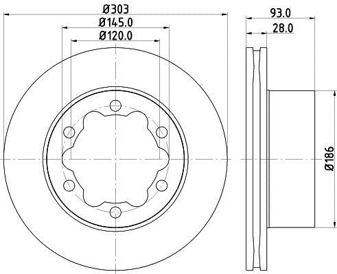 Disques de frein HELLA ref. 8DD 355 118-061