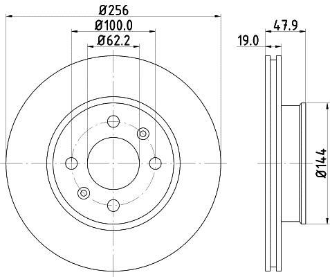 Disques de frein HELLA 8DD 355 112-471