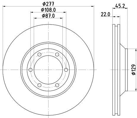 Disques de frein HELLA 8DD 355 113-041