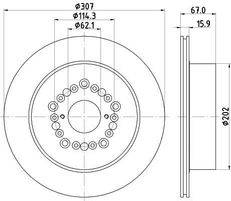 Disques de frein HELLA 8DD 355 113-151