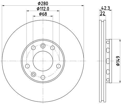 Disques de frein HELLA 8DD 355 113-321