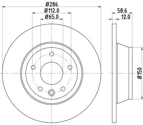Disques de frein HELLA ref. 8DD 355 113-841