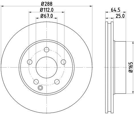 Disques de frein HELLA 8DD 355 113-861