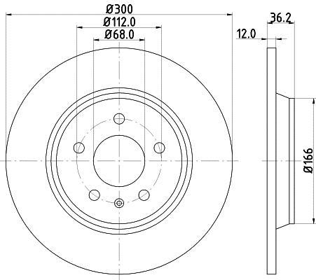 Disques de frein HELLA 8DD 355 113-931