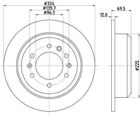 Disques de frein HELLA ref. 8DD 355 114-041