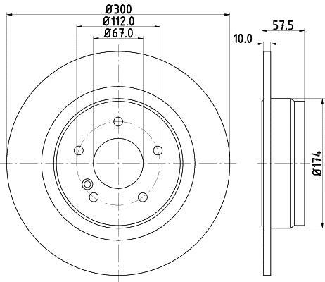 Disques de frein HELLA ref. 8DD 355 114-211