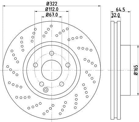 Disques de frein HELLA 8DD 355 114-231