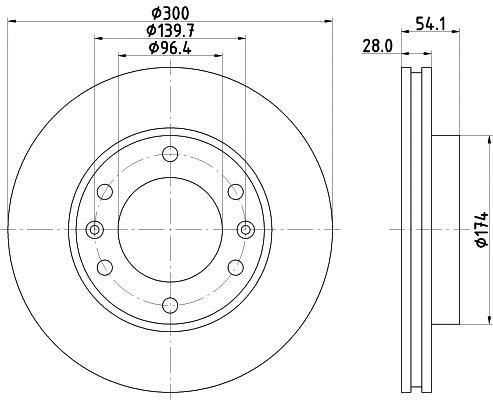 Disques de frein HELLA 8DD 355 114-341