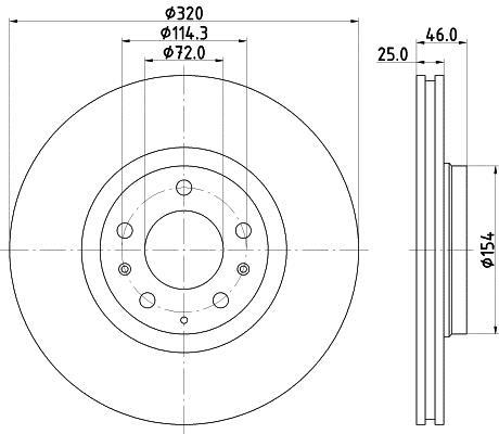 Disques de frein HELLA ref. 8DD 355 114-491