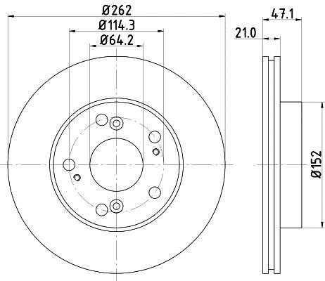 Disques de frein HELLA 8DD 355 115-341