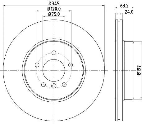 Disques de frein HELLA 8DD 355 119-341
