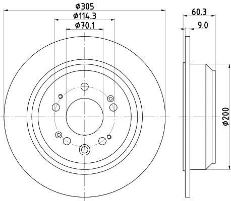 Discos de freno HELLA ref. 8DD 355 116-111