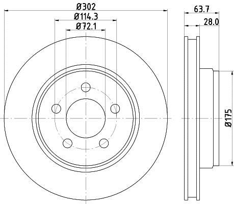 Disques de frein HELLA ref. 8DD 355 119-241