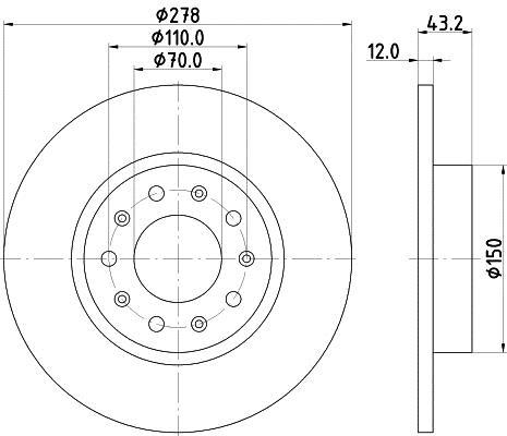 Disques de frein HELLA ref. 8DD 355 116-671